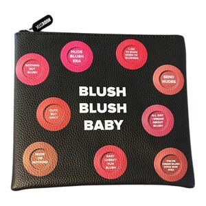 NUDESTIX Black Cosmetic Pouch NEW blush blush baby Sephora faux leather